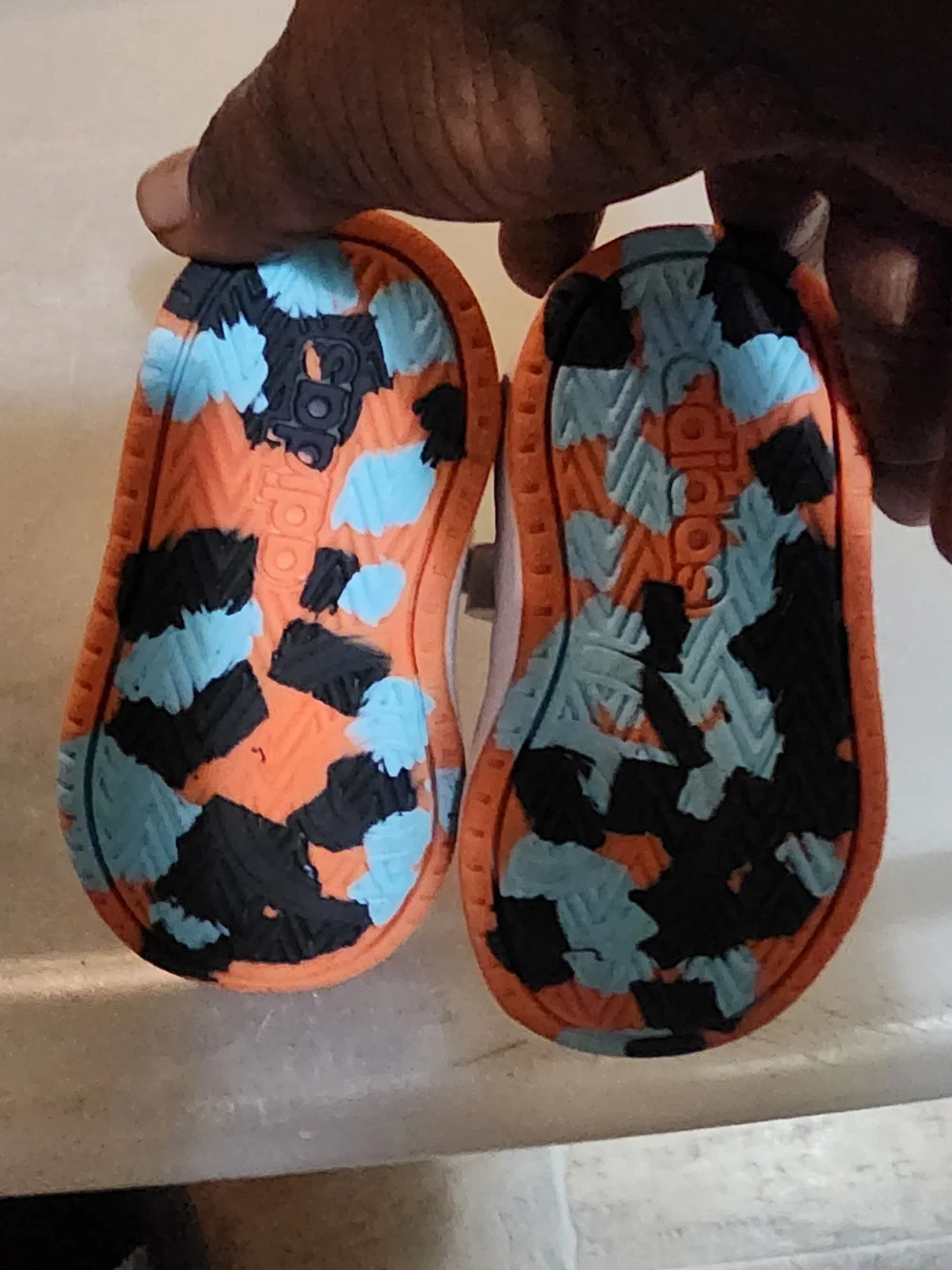 Brand new Adidas Kids White & Black Velcro Size 5 Sneakers